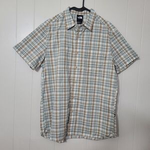 The North Face Mens Shirt Short Sleeve Button Up Plaid Size M